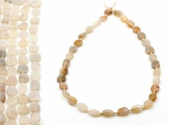 Zeige Details für Achat Oval flach Strang (hell) Bild von Achat Oval flach Strang (hell)