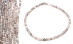 Zeige Details für Achat Kugeln  6mm Strang (grau) Bild von Achat Kugeln  6mm Strang (grau)