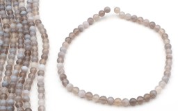 Zeige Details für Achat Kugeln  8mm Strang (grau) Bild von Achat Kugeln  8mm Strang (grau)