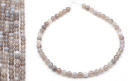 Zeige Details für Achat fac. Kugeln  8mm Strang (grau) Bild von Achat fac. Kugeln  8mm Strang (grau)