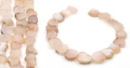 Zeige Details für Achat Scheiben "natur" 25-35mm Strang Bild von Achat Scheiben "natur" 25-35mm Strang