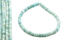 Vedere dettagli per Rondelle di amazzonite da 8 mm (croccanti) Immagine di Rondelle di amazzonite da 8 mm (croccanti)