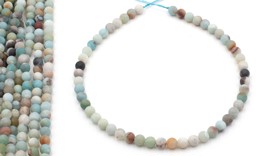 Vedere dettagli per Perline tonde di amazzonite 8 mm (croccanti) satinate Immagine di Perline tonde di amazzonite 8 mm (croccanti) satinate