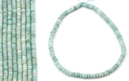 Vedere dettagli per Amazonite a rotelle 6x4mm filo Immagine di Amazonite a rotelle 6x4mm filo