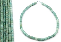Vedere dettagli per Amazonite a rullo 6x9mm filo Immagine di Amazonite a rullo 6x9mm filo