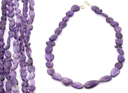 Zeige Details für Amethyst Nuggets flach 9-12mm Strang Bild von Amethyst Nuggets flach 9-12mm Strang