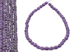 Zeige Details für Amethyst Oval flach 10x8mm Strang Bild von Amethyst Oval flach 10x8mm Strang