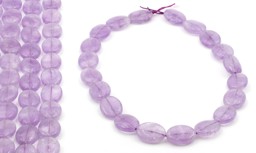 Bild von Amethyst Oval flach 15x20mm Strang (Lavendel)