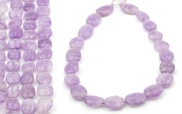 Zeige Details für Amethyst Oval flach Strang (Lavendel) Bild von Amethyst Oval flach Strang (Lavendel)