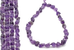 Zeige Details für Amethyst Roh Nuggets 12-15mm Strang Bild von Amethyst Roh Nuggets 12-15mm Strang