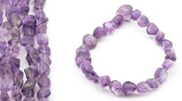 Zeige Details für Amethyst Trommelsteine Strang (alle) Bild von Amethyst Trommelsteine Strang (alle)