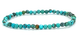 Zeige Details für Türkis natur Kugeln  4mm Armband (natur), Extra Bild von Türkis natur Kugeln  4mm Armband (natur), Extra