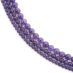 Zeige Details für Amethyst Kugeln Strang Standard Bild von Amethyst Kugeln Strang Standard