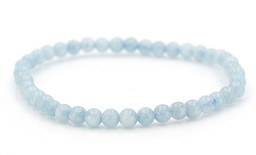 Zeige Details für Aquamarin Kugeln  4mm Armband Standard Bild von Aquamarin Kugeln  4mm Armband Standard