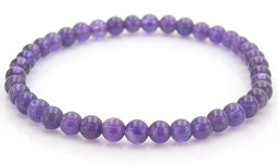 Zeige Details für Amethyst Kugeln  4mm Armband Standard Bild von Amethyst Kugeln  4mm Armband Standard