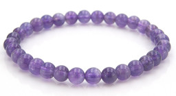 Zeige Details für Amethyst Kugeln  6mm Armband, Standard Bild von Amethyst Kugeln  6mm Armband, Standard
