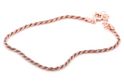 Image de Armband Diamond Cut Kordel, mit Karabiner, Silber rosé vergoldet