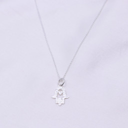 Zeige Details für Hand der Fatima Halskette 45m, Silber 925 Bild von Hand der Fatima Halskette 45m, Silber 925