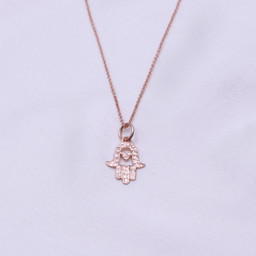 Zeige Details für Hand der Fatima Halskette 45m, Silber 925 roségold Bild von Hand der Fatima Halskette 45m, Silber 925 roségold