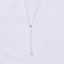 Zeige Details für "Dangeling Stone" Aquamarin verstellbar, 65cm Halskette, Silber 925 Bild von "Dangeling Stone" Aquamarin verstellbar, 65cm Halskette, Silber 925
