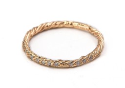 Zeige Details für Gedreht mit CZ Ring, Silber vergoldet Bild von Gedreht mit CZ Ring, Silber vergoldet