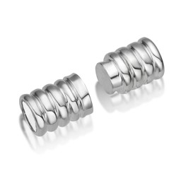 Zeige Details für Magnetverschluss Welle, Silber  925 Bild von Magnetverschluss Welle, Silber  925