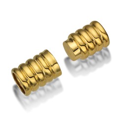 Zeige Details für Magnetverschluss Welle 9x23mm, Silber 925 vergoldet Bild von Magnetverschluss Welle 9x23mm, Silber 925 vergoldet