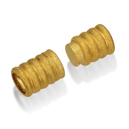 Zeige Details für Magnetverschluss Welle 9x23mm matt, Silber 925 vergoldet Bild von Magnetverschluss Welle 9x23mm matt, Silber 925 vergoldet