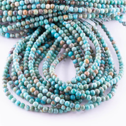 Zeige Details für Türkis natur Kugeln  4mm A-Qualität Strang Bild von Türkis natur Kugeln  4mm A-Qualität Strang