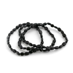 Image de Obsidian Nuggets 6x8mm Armband 21cm