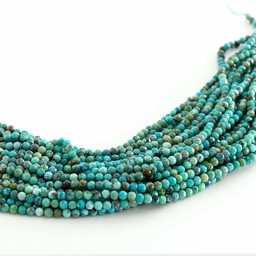 Zeige Details für Türkis fac. Kugeln  4mm Strang (Natur-Türkis) Bild von Türkis fac. Kugeln  4mm Strang (Natur-Türkis)