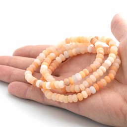 Zeige Details für Achat (Pink) Button 6x4mm Armband matt Bild von Achat (Pink) Button 6x4mm Armband matt