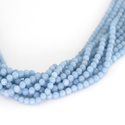 Zeige Details für Angelit Kugeln Strang Bild von Angelit Kugeln Strang