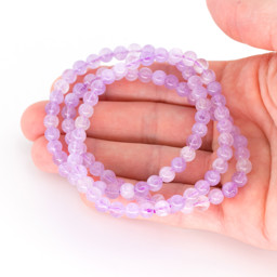 Zeige Details für Amethyst Kugeln  5mm (Lavendel) Armband EXTRA Bild von Amethyst Kugeln  5mm (Lavendel) Armband EXTRA