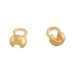 Vedere dettagli per Calotte sferiche, argento 925 placcato oro Immagine di Calotte sferiche, argento 925 placcato oro