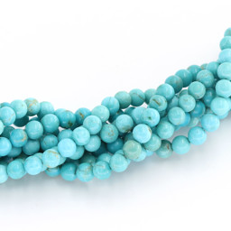Zeige Details für Türkis Kugeln  4mm Strang Bild von Türkis Kugeln  4mm Strang