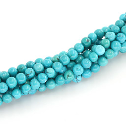 Zeige Details für Türkis Kugeln  5mm Strang Bild von Türkis Kugeln  5mm Strang