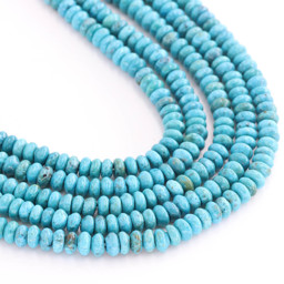 Zeige Details für Türkis Button  6x3mm Strang Extra Bild von Türkis Button  6x3mm Strang Extra