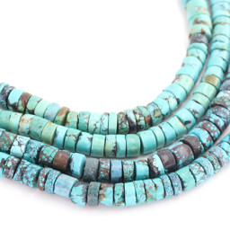 Zeige Details für Türkis Walze 7x8mm Strang Bild von Türkis Walze 7x8mm Strang