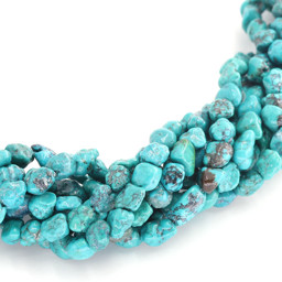 Zeige Details für Türkis Nuggets  4-6mm Strang Bild von Türkis Nuggets  4-6mm Strang
