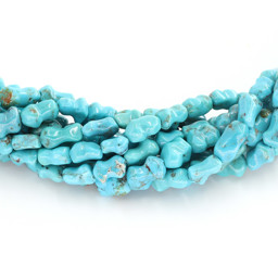 Zeige Details für Türkis Nuggets  4x7mm Strang Bild von Türkis Nuggets  4x7mm Strang