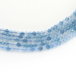 Zeige Details für Aquamarin fac. Kugeln  3.5mm Strang Extra Bild von Aquamarin fac. Kugeln  3.5mm Strang Extra
