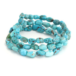 Zeige Details für Türkis Nuggets  6-8mm Armband Bild von Türkis Nuggets  6-8mm Armband