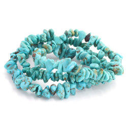 Zeige Details für Türkis Chips  5-8mm Armband Bild von Türkis Chips  5-8mm Armband