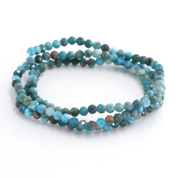 Zeige Details für Apatit fac. Kugeln  4mm Armband (Diamond-Cut) Bild von Apatit fac. Kugeln  4mm Armband (Diamond-Cut)