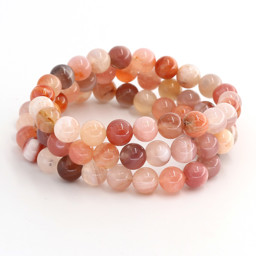 Zeige Details für Achat Kugeln  8mm Armband (pink) Bild von Achat Kugeln  8mm Armband (pink)