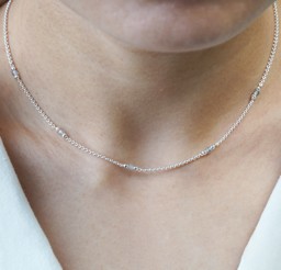 Zeige Details für "angels on a string". Halskette.  Labradorit, Silber 925 Bild von "angels on a string". Halskette.  Labradorit, Silber 925