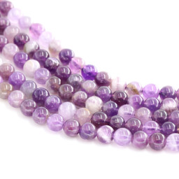 Zeige Details für Amethyst Quarz Kugeln  6mm Strang Bild von Amethyst Quarz Kugeln  6mm Strang