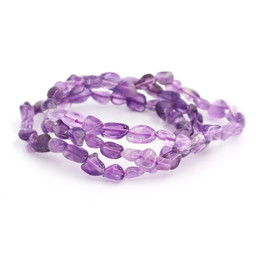 Zeige Details für Amethyst Nuggets Chips  4-6mm Armband Bild von Amethyst Nuggets Chips  4-6mm Armband