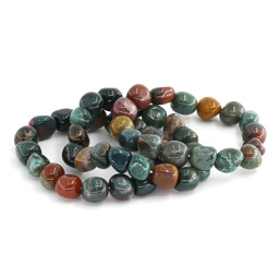 Zeige Details für Heliotrop Nuggets Crazy  8-12mm Armband Bild von Heliotrop Nuggets Crazy  8-12mm Armband